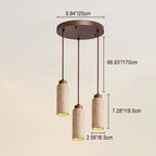 Japanese Wabi-sabi Solid Wood Stone 1/2/3-light Island Light Chandelier BulbSquare