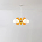 Modern Mid-century Acrylic Magic Bean Glass Shade 3/5/6/8-light Chandelier for Living Room BulbSquare