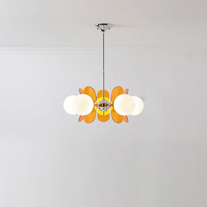 Modern Mid-century Acrylic Magic Bean Glass Shade 3/5/6/8-light Chandelier for Living Room