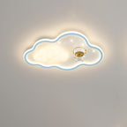 Lumendat Modern Art Deco Kids Iron PE Cloud Rainbow Semicircular Astronaut LED Flush Mount Ceiling Light For Bedroom Lumendat