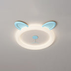 Lumendat Contemporary Creative Cartoon Panda PE Resin LED Kids Flush Mount Ceiling Light For Bedroom Lumendat