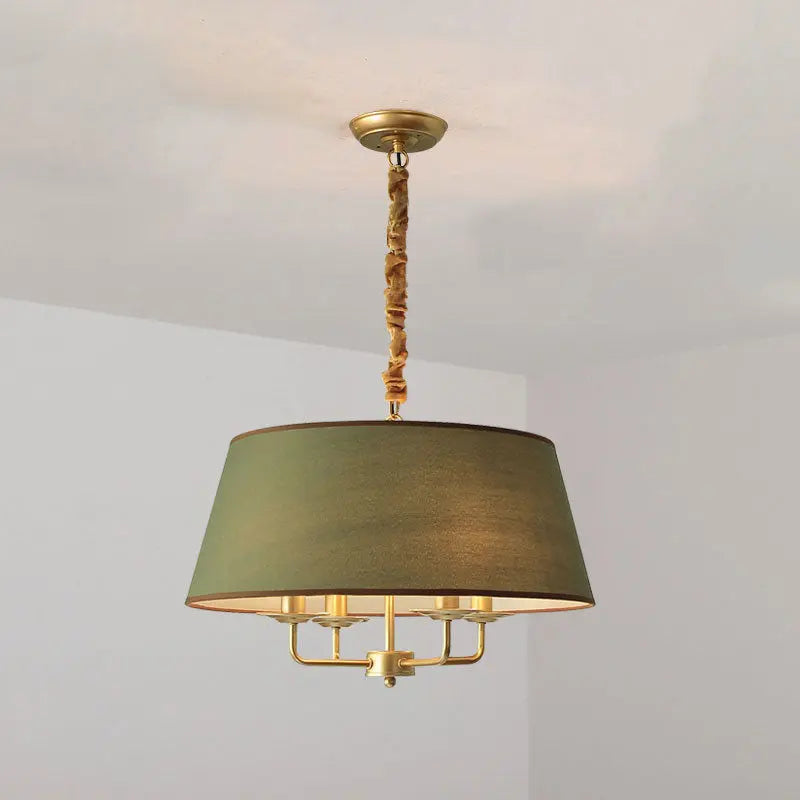 European Vintage Classic Iron Cloth 4-light Pendant Light Lumendat