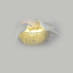 Contemporary Creative Aluminum Bird's Nest 3/5-Light Wall Sconce Lamp For Living Room