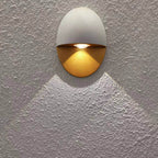 Modern Minimalist Oval Shape Aluminum Outdoor Waterproof LED Wall Sconce Lamp for Outdoor Patio Lumendat
