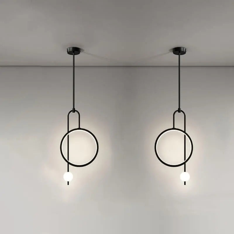 European Minimalist Light Luxury Circular Metal Acrylic LED Chandelier Lumendat