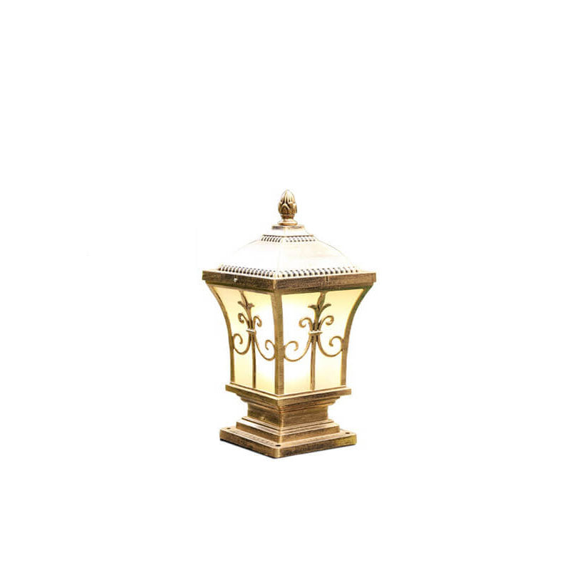 Modern Vintage Waterproof Patio Solar Outdoor Column Head Light Lumendat