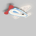 Lumendat Cartoon Creative Aircraft Iron Acrylic Kids LED Flush Mount Ceiling Light Lumendat