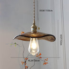 Modern Eclectic Amber Brass Glass Geometric Jar 1-light Pendant Light for Living Room BulbSquare