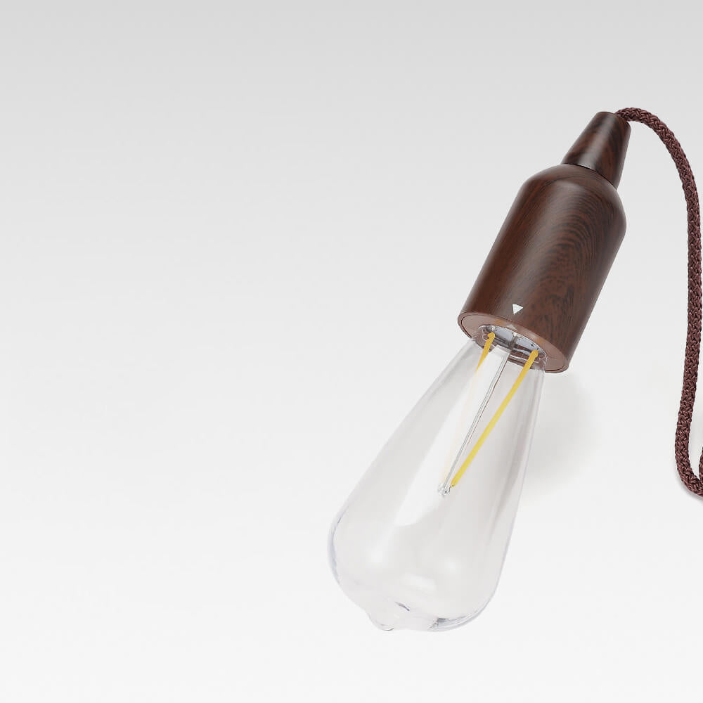 Retro Portable Waterproof Wood Round Cone Battery USB 1-Light Camping Outdoor Light Lumendat
