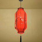 Oriental Antique Handmade Oval Lantern Fabric 1-light Pendant Light Lumendat