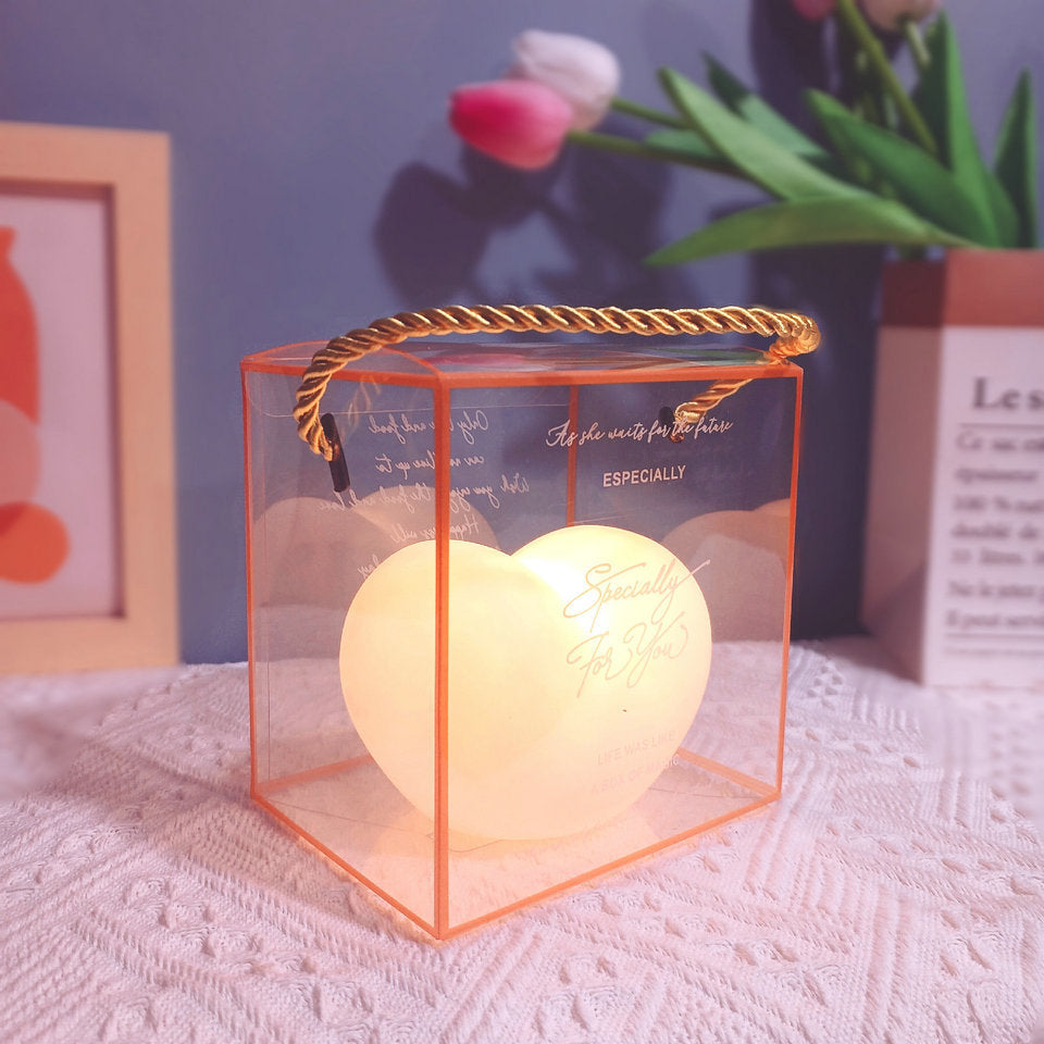 Contemporary Creative Rubber Coating Heart LED Night Light Table Lamp For Bedroom Lumendat