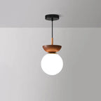 Modern Minimalist Glass Iron Orb 1-light Semi-flush Mount Light/pendant Light for Living Room Lumendat