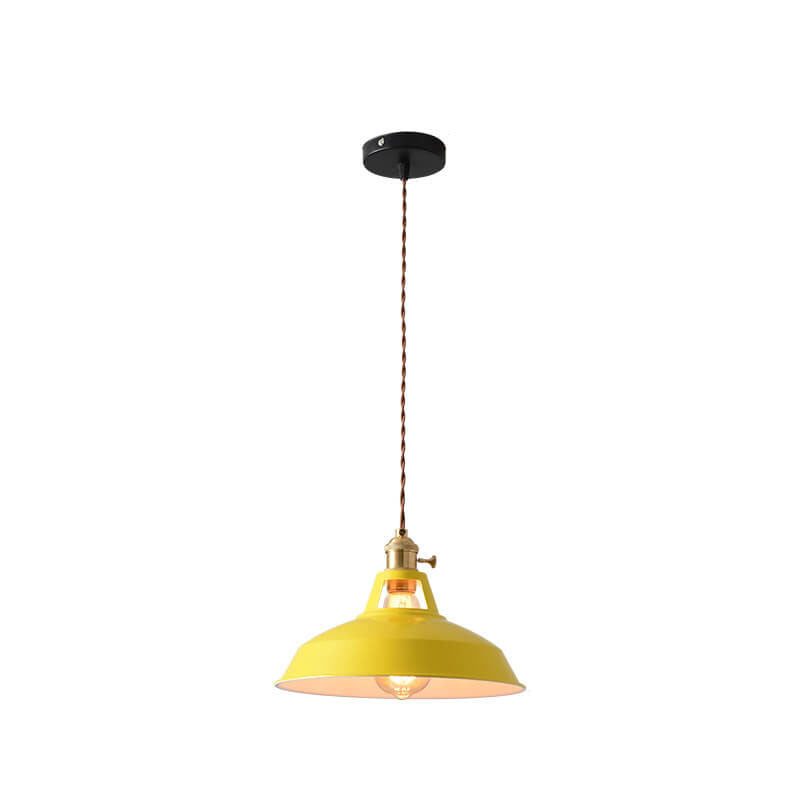 Modern Minimalist Macaroon Iron 1-light Pendant Light BulbSquare