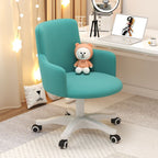 Modern Minimalist Fabric Velvet Nylon Sponge Round Rotatable Desk Chair Backrest Armrest For Home Office DFM-F