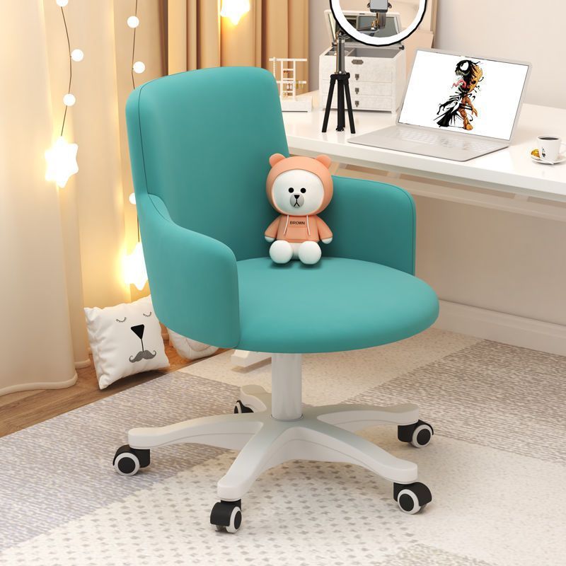 Modern Minimalist Fabric Velvet Nylon Sponge Round Rotatable Desk Chair Backrest Armrest For Home Office DFM-F