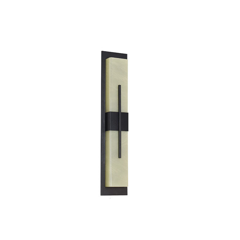Outdoor Minimalist Rectangular Stainless Steel Acrylic LED Waterproof Wall Sconce Lamp Lumendat