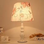 Modern Simple Floral Fabric Iron Vase Base 1-Light Table Lamp Lumendat