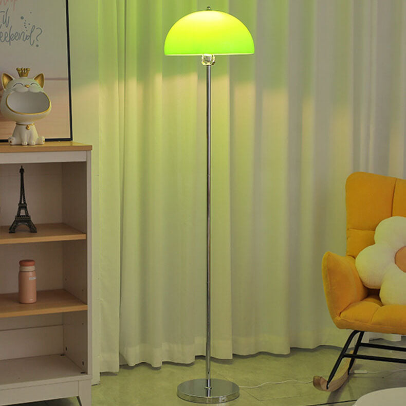 Nordic Vintage Acrylic Clear Dome 1-Light Standing Floor Lamp Lumendat