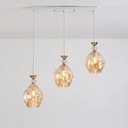 Contemporary Nordic Gradient Glass Metal Orb 1/3 Light Island Light Chandelier for Living Room Lumendat