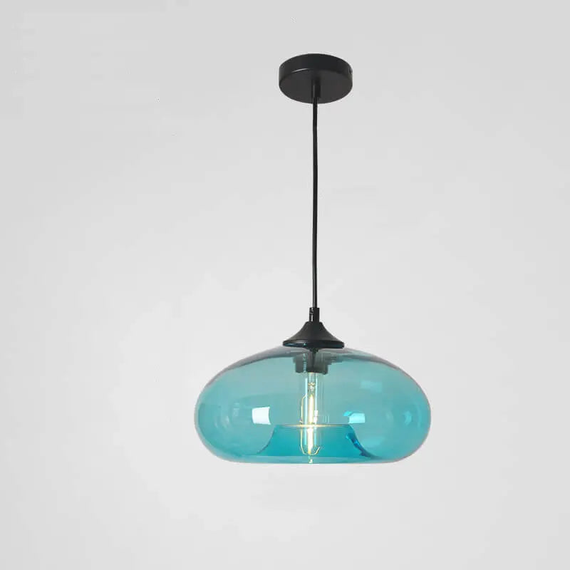 Creative Colored Glass Oval 1-light Pendant Light Lumendat