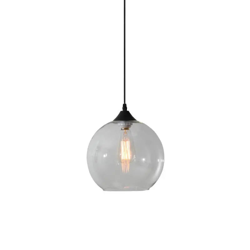 Nordic Minimalist Stained Round Glass 1-light Pendant Light Lumendat