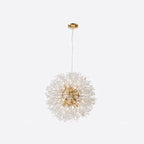 Contemporary Scandinavian Dandelion Metal Crystal 8/9/12/16 Light Chandelier for Bedroom Lumendat