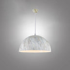Nordic Minimalist Marbled Semicircle 1-light Pendant Light BulbSquare