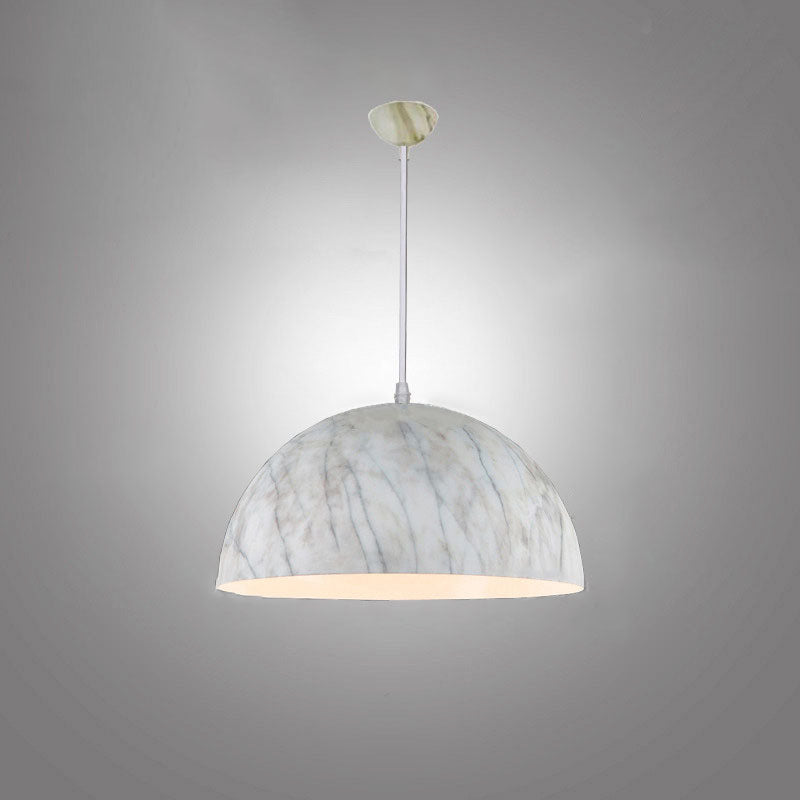 Nordic Minimalist Marbled Semicircle 1-light Pendant Light BulbSquare