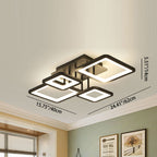 Modern Minimalist Combination Square Hardware Acrylic LED Semi-Flush Mount Ceiling Light For Living Room Lumendat