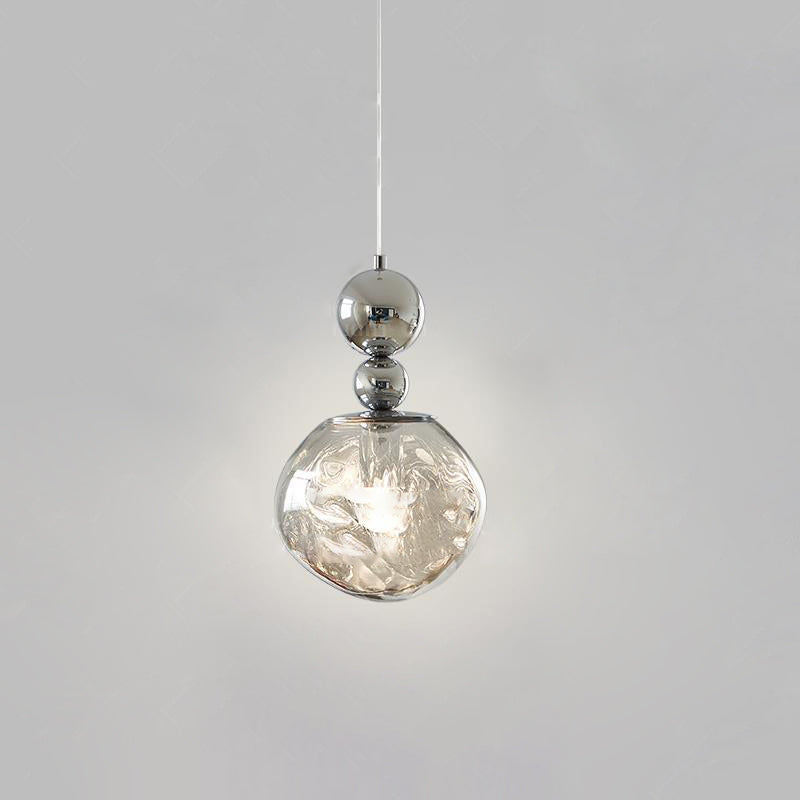 Contemporary Scandinavian Lava Ball Iron Acrylic 1-light Pendant Light for Bedroom