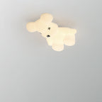 Lumendat Contemporary Creative Cartoon Animal Bear Acrylic Shape Iron LED Kids Flush Mount Ceiling Light For Bedroom Lumendat