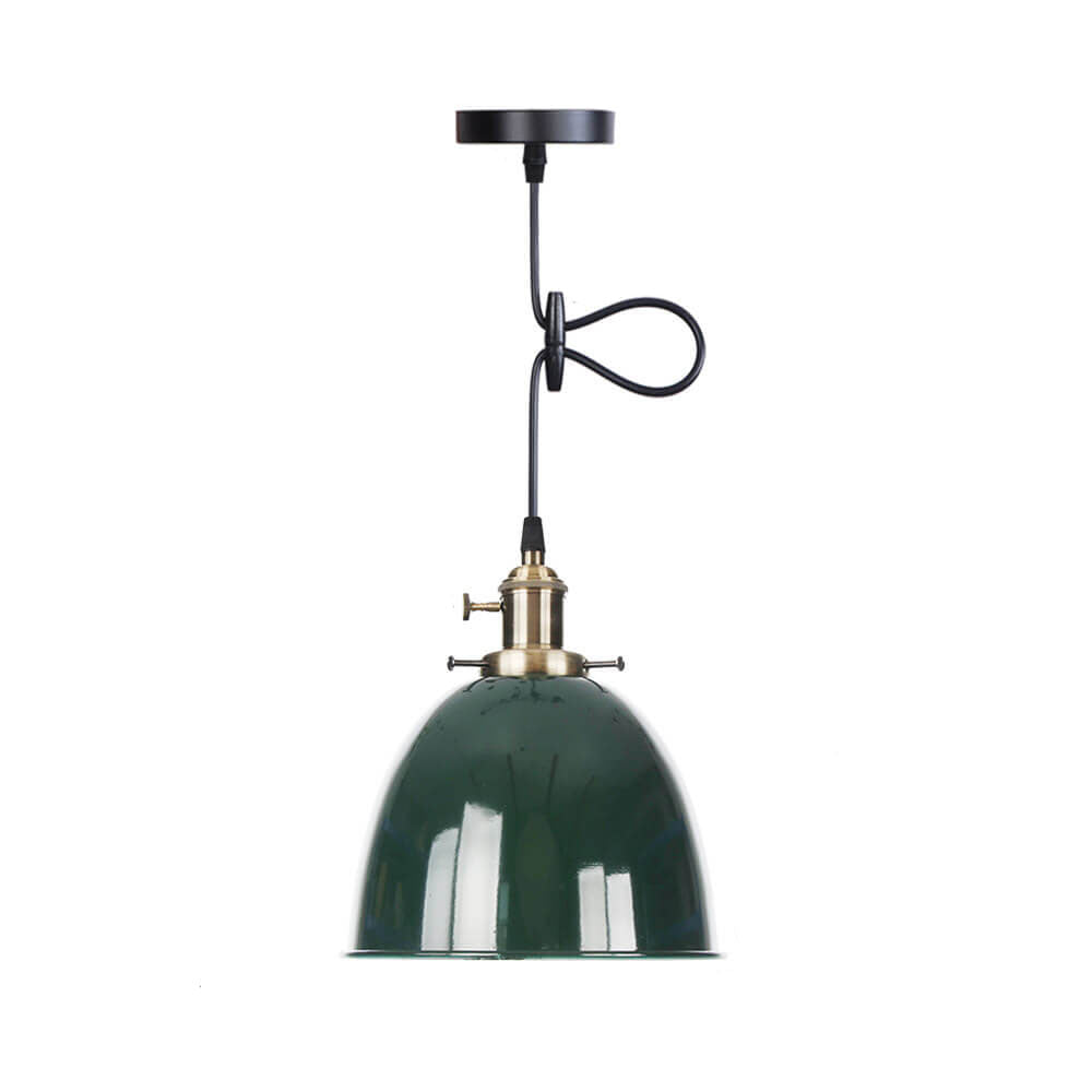 Industrial Iron Multicolor Bowl 1-light Pendant Light BulbSquare