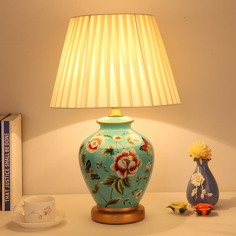 Modern Creative Warm Ceramic Cylindrical 1-Light Table Lamp Lumendat