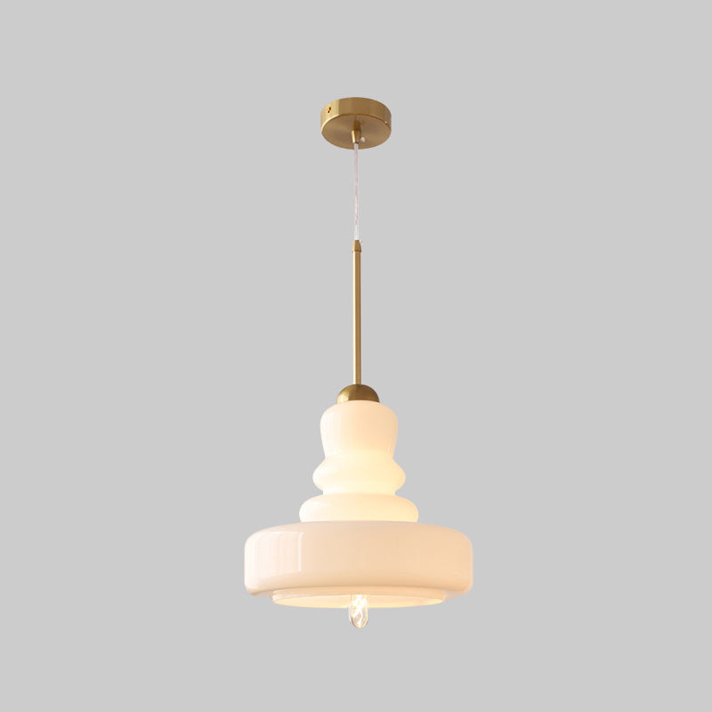 Modern Colorful Glass Gourd Shade 1-light Pendant Light BulbSquare