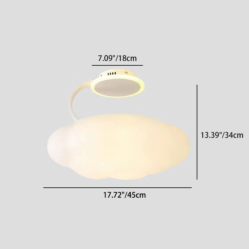 Lumendat Modern Simplicity Cream PE Cloud Pumpkin Shade Iron LED Kids Pendant Light For Bedroom Lumendat