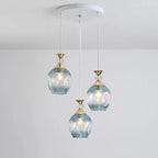 Contemporary Nordic Gradient Glass Metal Orb 1/3 Light Island Light Chandelier for Living Room Lumendat