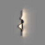 Modern Minimalist Long Wave Design Aluminum Iron LED Wall Sconce Lamp For Living Room