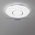 Modern Minimalist Cream Round Petal Iron Acrylic LED Flush Mount Ceiling Light For Bedroom