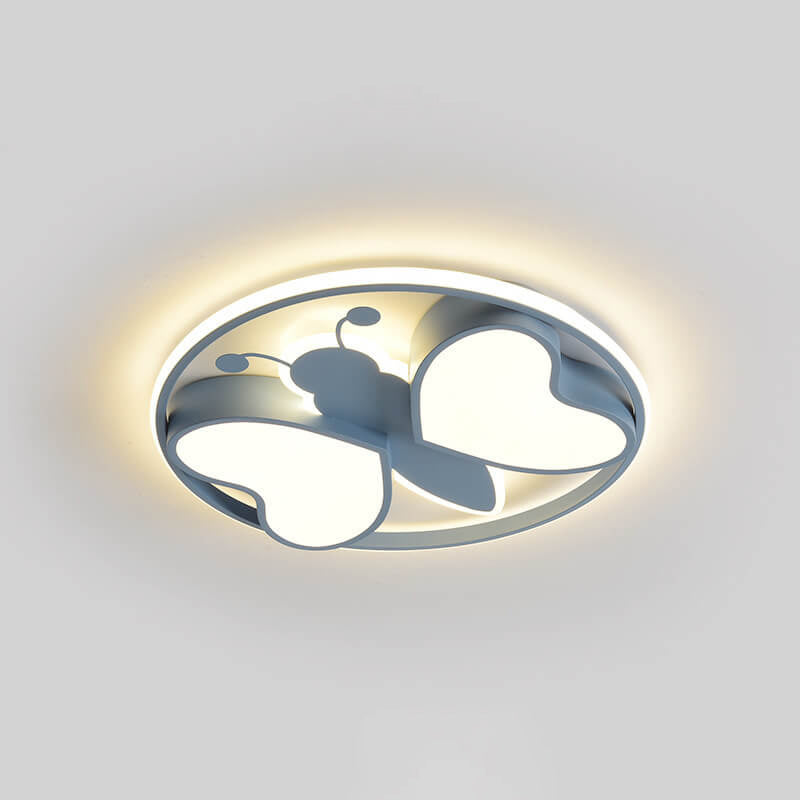 Lumendat Creative Cartoon Butterfly Round LED Flush Mount Ceiling Light Lumendat