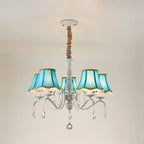 Modern Creative Cone Iron Crystal Fabric 5/6/8 Light Chandelier Lumendat