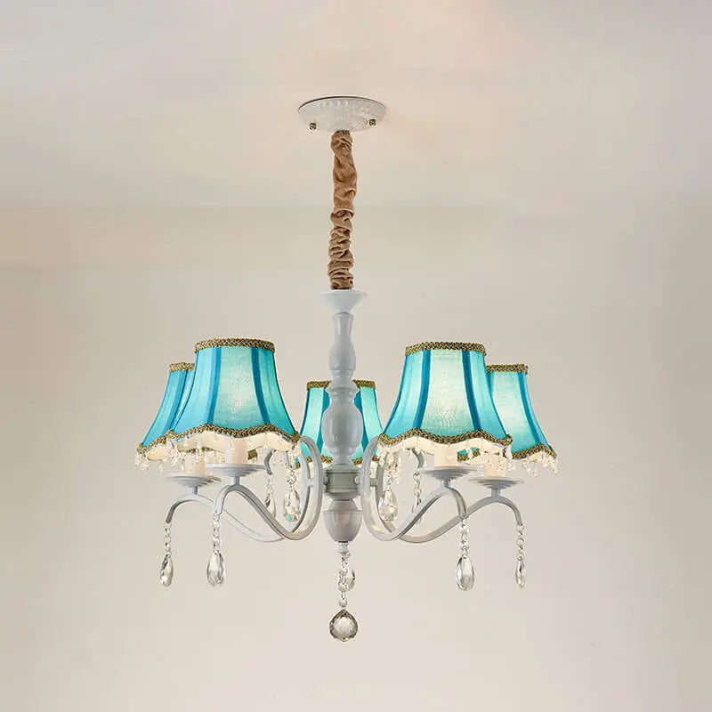 Modern Creative Cone Iron Crystal Fabric 5/6/8 Light Chandelier Lumendat