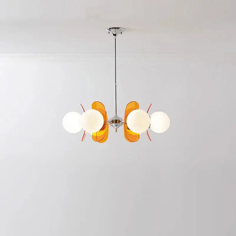 Modern Mid-century Acrylic Magic Bean Glass Shade 3/5/6/8-light Chandelier for Living Room BulbSquare