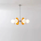 Modern Mid-century Acrylic Magic Bean Glass Shade 3/5/6/8-light Chandelier for Living Room BulbSquare
