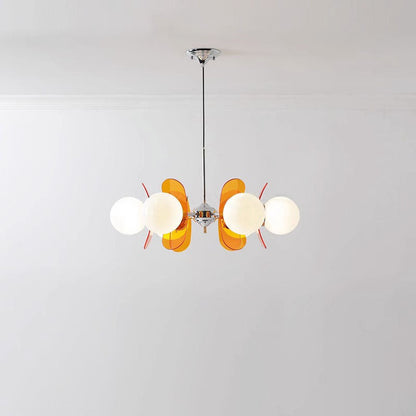Modern Mid-century Acrylic Magic Bean Glass Shade 3/5/6/8-light Chandelier for Living Room