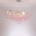 Modern Luxury Crystal Glass Aluminum Branch Water Drop 6/8/10/14 Chandeliers for Dining Room Lumendat