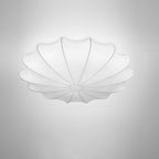 Nordic Minimalist White Beige Round Faux Silk 1/3/5-Light Flush Mount Light Lumendat