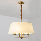 European Vintage Classic Iron Cloth 4-light Pendant Light Lumendat