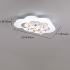 Lumendat Contemporary Nordic Star Decor Cloud Acrylic Shade LED Kids Flush Mount Ceiling Light For Bedroom Lumendat