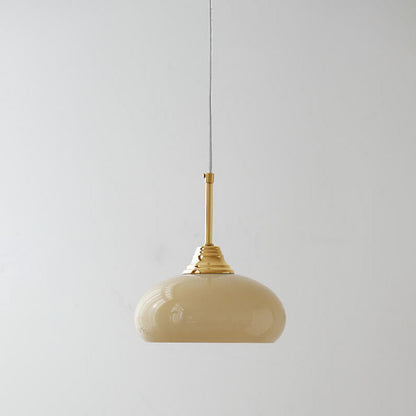 Nordic Minimalist Round Dome Glass 1-light Pendant Light