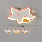 Lumendat Contemporary Creative Bee Elephant Star Kids Hardware Acrylic LED Flush Mount Ceiling Light For Bedroom Lumendat